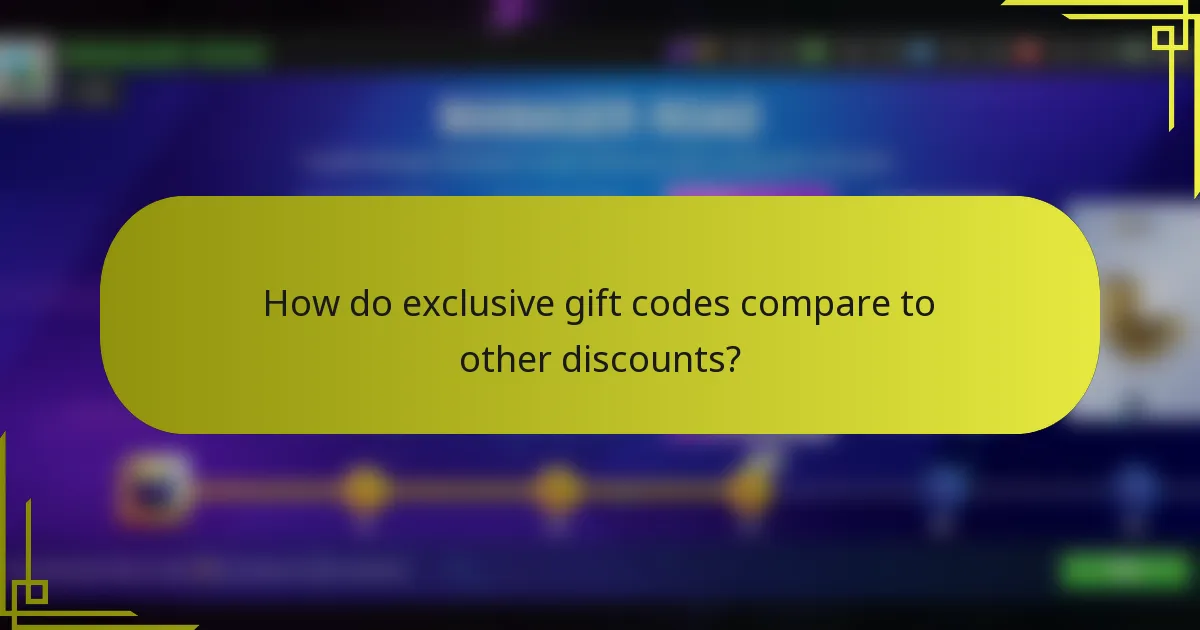 How do exclusive gift codes compare to other discounts?