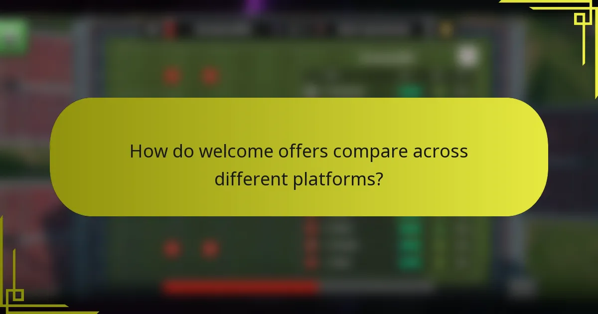 How do welcome offers compare across different platforms?