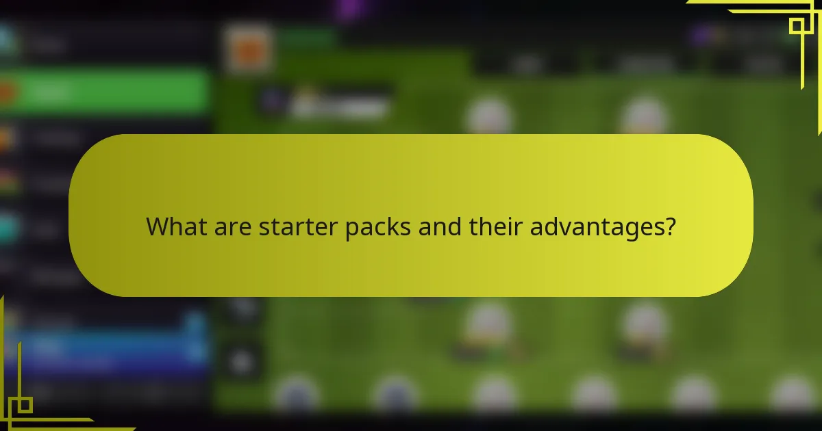 What are starter packs and their advantages?