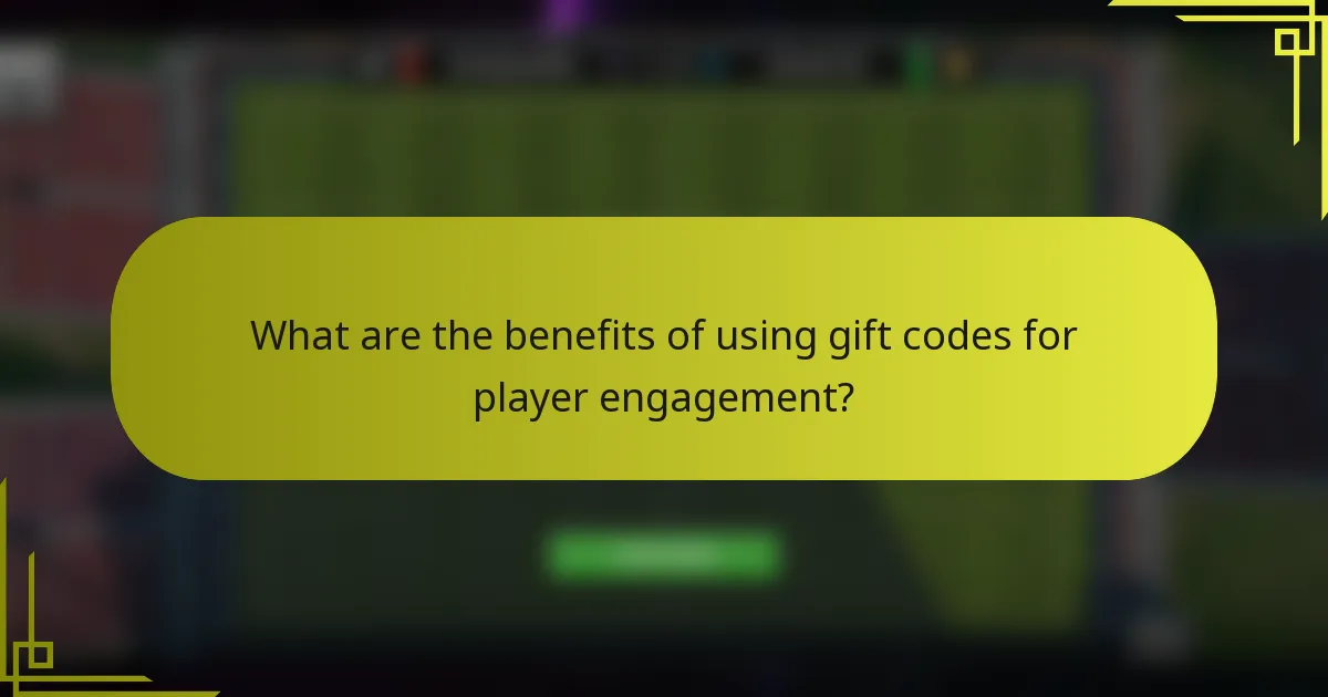 What are the benefits of using gift codes for player engagement?