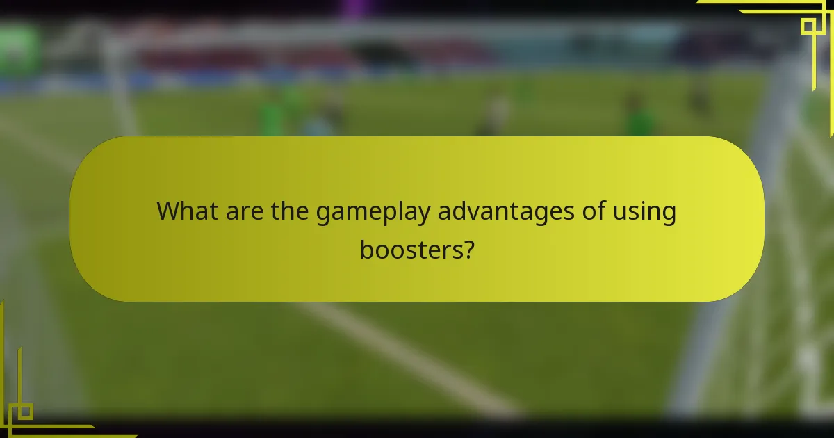 What are the gameplay advantages of using boosters?