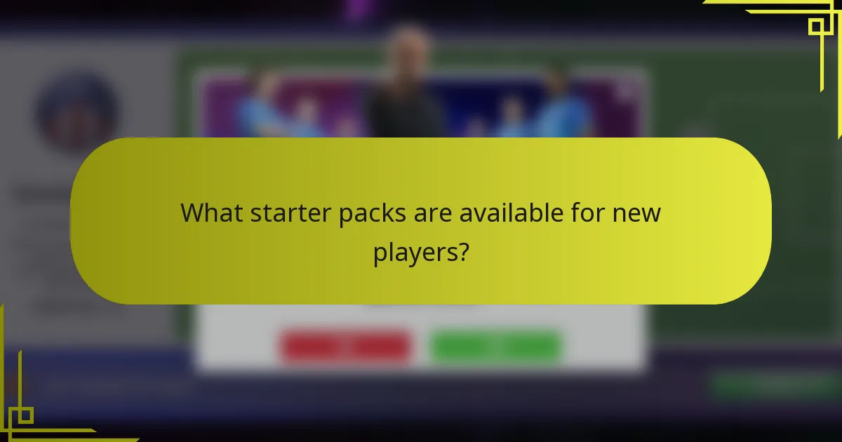 What starter packs are available for new players?