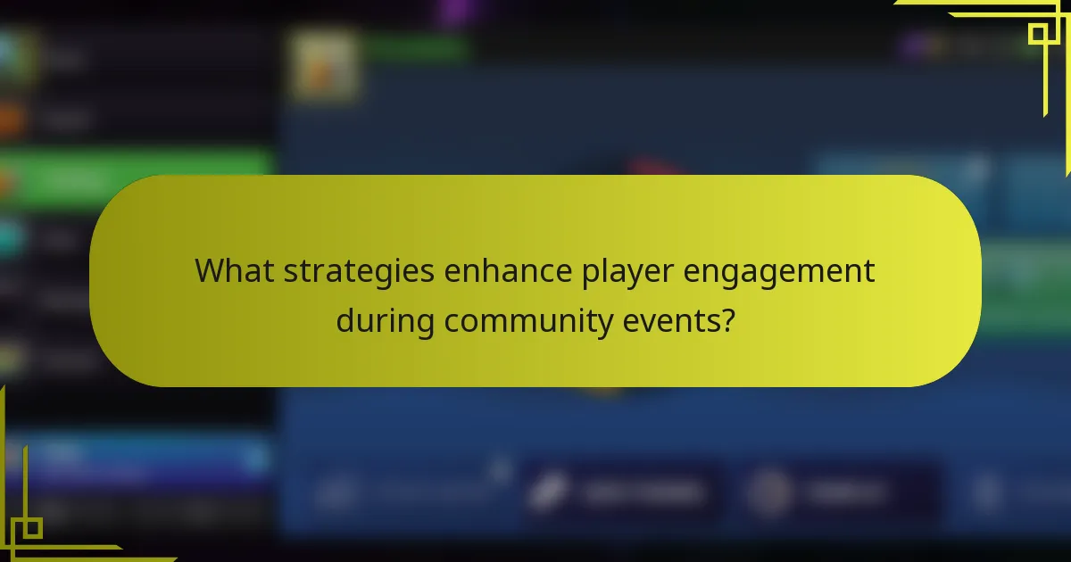 What strategies enhance player engagement during community events?