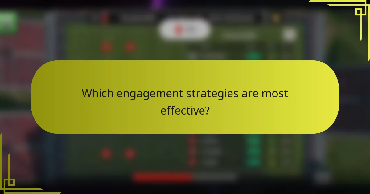 Which engagement strategies are most effective?